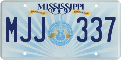 MS license plate MJJ337
