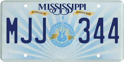 MS license plate MJJ344