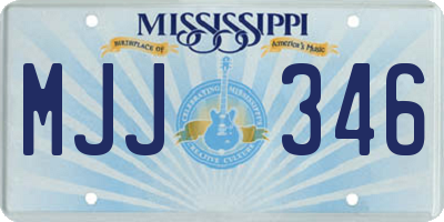 MS license plate MJJ346