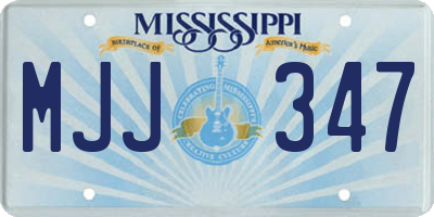 MS license plate MJJ347