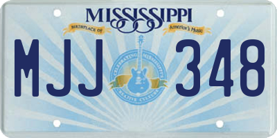 MS license plate MJJ348
