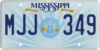 MS license plate MJJ349