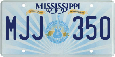 MS license plate MJJ350