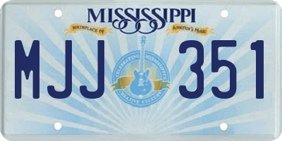 MS license plate MJJ351