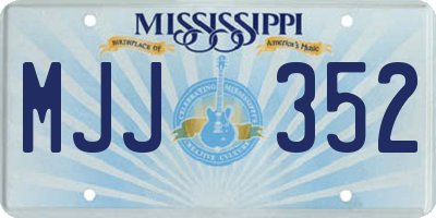 MS license plate MJJ352