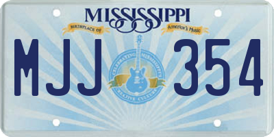 MS license plate MJJ354
