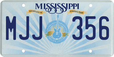 MS license plate MJJ356
