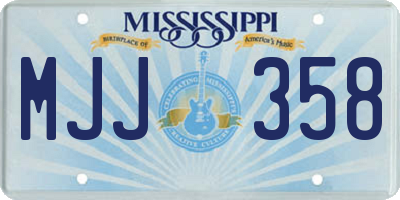 MS license plate MJJ358