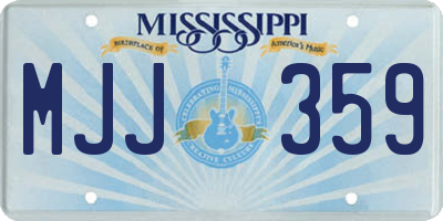 MS license plate MJJ359