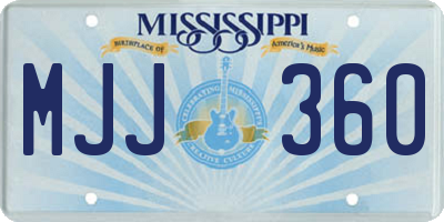 MS license plate MJJ360