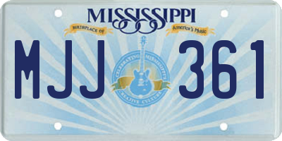 MS license plate MJJ361