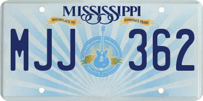 MS license plate MJJ362