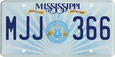 MS license plate MJJ366