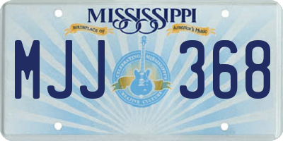 MS license plate MJJ368