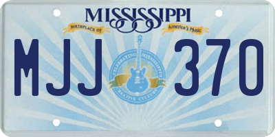 MS license plate MJJ370