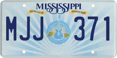 MS license plate MJJ371