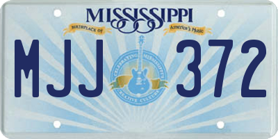 MS license plate MJJ372