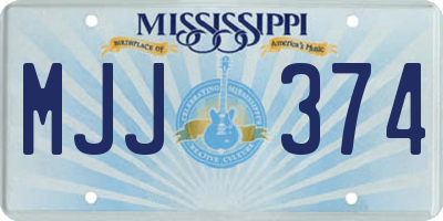 MS license plate MJJ374
