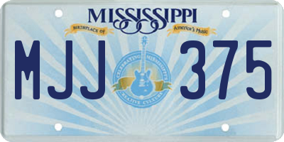 MS license plate MJJ375