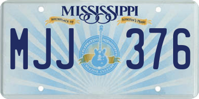 MS license plate MJJ376