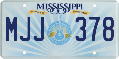 MS license plate MJJ378