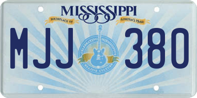 MS license plate MJJ380