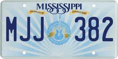 MS license plate MJJ382