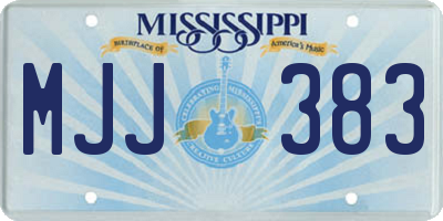 MS license plate MJJ383