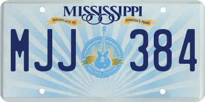 MS license plate MJJ384