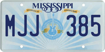 MS license plate MJJ385