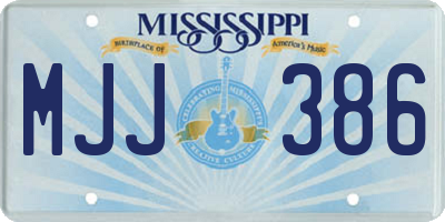 MS license plate MJJ386