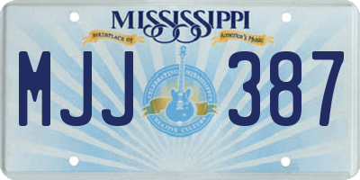 MS license plate MJJ387