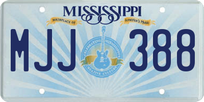 MS license plate MJJ388