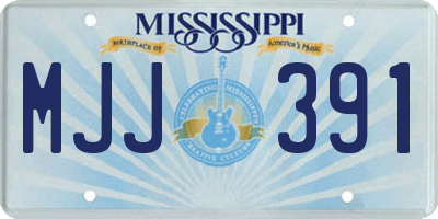 MS license plate MJJ391