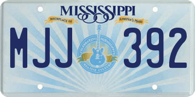 MS license plate MJJ392