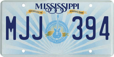 MS license plate MJJ394
