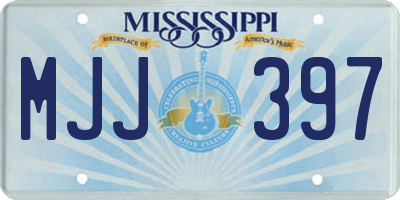 MS license plate MJJ397