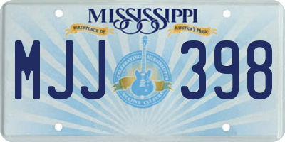 MS license plate MJJ398