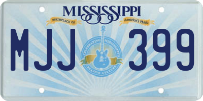 MS license plate MJJ399