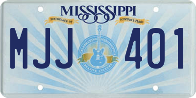 MS license plate MJJ401