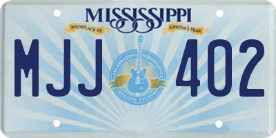 MS license plate MJJ402