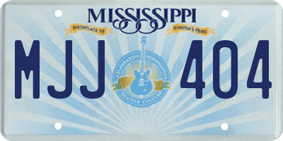 MS license plate MJJ404