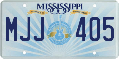 MS license plate MJJ405