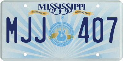 MS license plate MJJ407