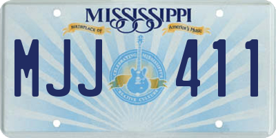 MS license plate MJJ411