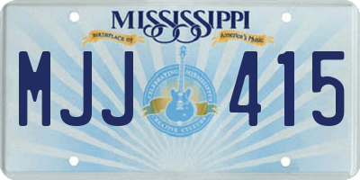 MS license plate MJJ415