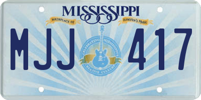 MS license plate MJJ417