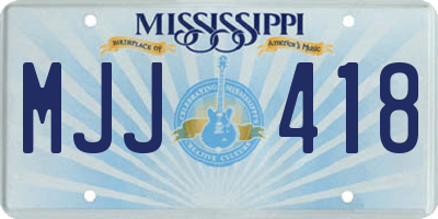 MS license plate MJJ418