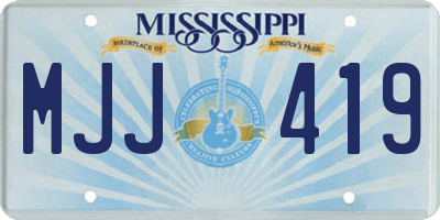MS license plate MJJ419