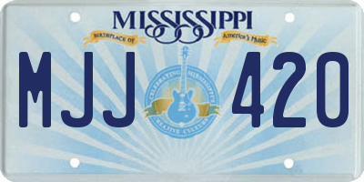MS license plate MJJ420